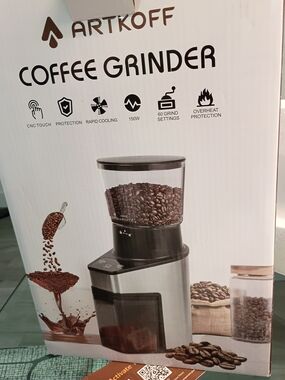 Stainless Steel Coffee Grinder - Black